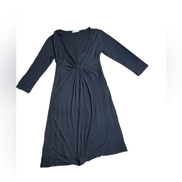 WOMENS‎ WYETH 95 % Rayón BLACK  LINED 3/4 SLEEVE   DRESS SIZE SMALL - Picture 3 of 13